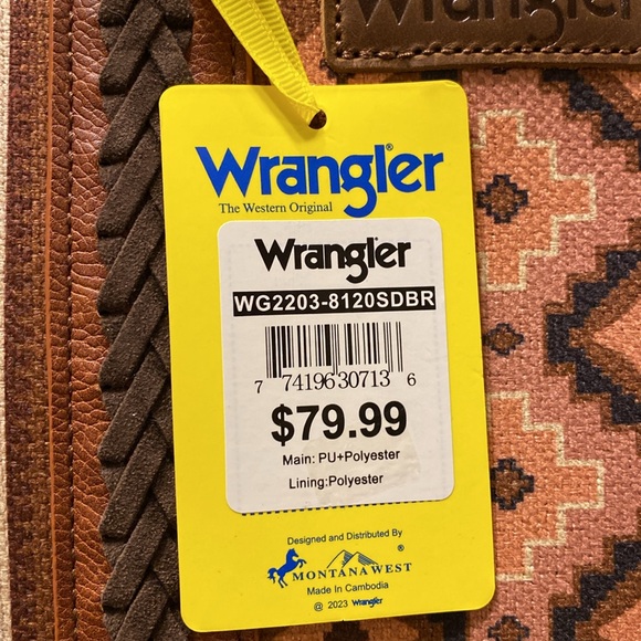 NWT Wrangler Aztec Canvas Tote Bag - Picture 9 of 9